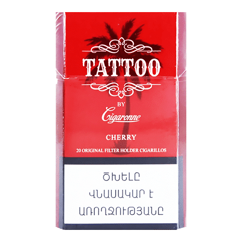 cigaronne_tattoo_kingsize_cherry Сигареты Cigaronne Tattoo King Size Cherry (Сигарон Тату Вишня)